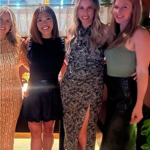 Black floral halter Midi Dress